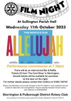 Rotary Film Night at Sullington Hall, Thakeham Rd, Storrington, Nr Pulborough, West Sussex, RH20 3PP